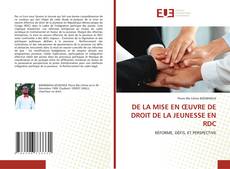 Couverture de DE LA MISE EN ŒUVRE DE DROIT DE LA JEUNESSE EN RDC