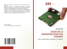 Обложка ETUDE DE LA MICROSTRUCTURE DES POUDRES