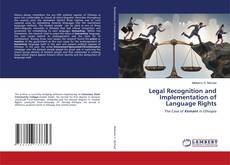 Capa do livro de Legal Recognition and Implementation of Language Rights 