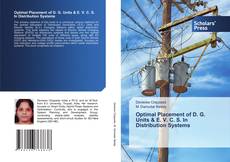 Capa do livro de Optimal Placement of D. G. Units & E. V. C. S. In Distribution Systems 