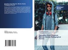Buchcover von Deviation from Physical, Mental, Social, Pedagogical Norms