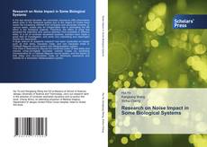 Capa do livro de Research on Noise Impact in Some Biological Systems 