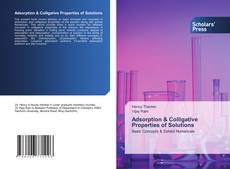 Capa do livro de Adsorption & Colligative Properties of Solutions 