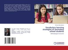 Capa do livro de Vocabulary learning strategies of secondary school students 