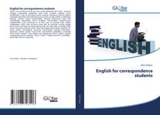 Capa do livro de English for correspondence students 