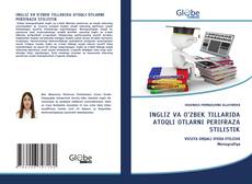 Buchcover von INGLIZ VA O’ZBEK TILLARIDA ATOQLI OTLARNI PERIFRAZA STILISTIK