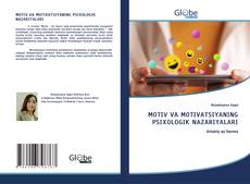 Couverture de MOTIV VA MOTIVATSIYANING PSIXOLOGIK NAZARIYALARI