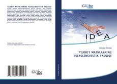 Couverture de TIJORIY MATNLARNING PSIXOLINGVISTIK TADQIQI