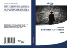 Buchcover von EHTIMOLLIK VA STATISTIKA