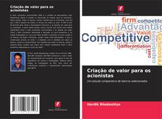 Capa do livro de Criação de valor para os acionistas 