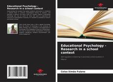 Educational Psychology - Research in a school context kitap kapağı