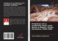 Produkcja soli w środkowej części rzeki Benue w Nigerii, Afryka Zachodnia, 1850-1960 kitap kapağı