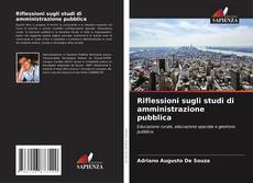 Copertina di Riflessioni sugli studi di amministrazione pubblica