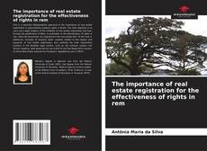 Bookcover of The importance of real estate registration for the effectiveness of rights in rem
