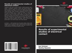 Buchcover von Results of experimental studies of electrical contact