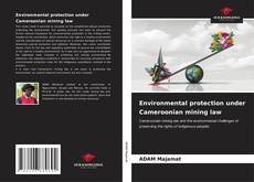 Buchcover von Environmental protection under Cameroonian mining law