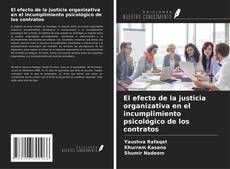 Buchcover von El efecto de la justicia organizativa en el incumplimiento psicológico de los contratos