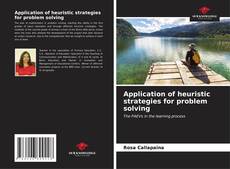Portada del libro de Application of heuristic strategies for problem solving