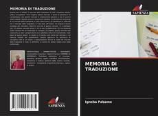 Buchcover von MEMORIA DI TRADUZIONE
