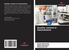 Capa do livro de Quality control in haemostasis 