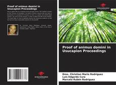 Bookcover of Proof of animus domini in Usucapion Proceedings