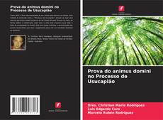 Bookcover of Prova do animus domini no Processo de Usucapião