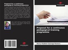 Proposal for a continuous pedagogical training programme kitap kapağı