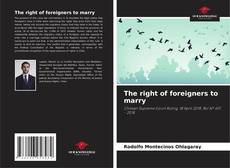 Capa do livro de The right of foreigners to marry 