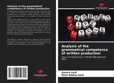 Copertina di Analysis of the grammatical competence of written production