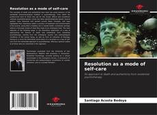 Capa do livro de Resolution as a mode of self-care 