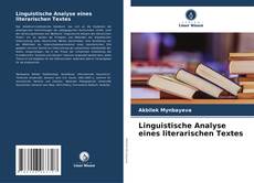 Capa do livro de Linguistische Analyse eines literarischen Textes 