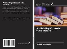 Couverture de Análisis lingüístico del texto literario