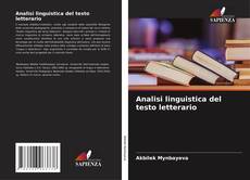 Capa do livro de Analisi linguistica del testo letterario 