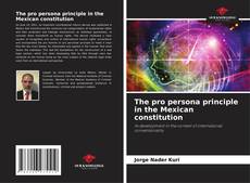 Capa do livro de The pro persona principle in the Mexican constitution 
