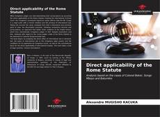 Capa do livro de Direct applicability of the Rome Statute 