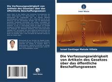Buchcover von Die Verfassungswidrigkeit von Artikeln des Gesetzes über das öffentliche Beschaffungswesen