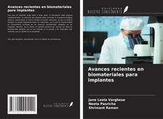 Capa do livro de Avances recientes en biomateriales para implantes 