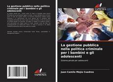 Bookcover of La gestione pubblica nella politica criminale per i bambini e gli adolescenti