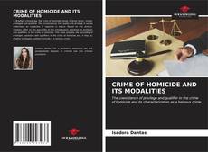 Copertina di CRIME OF HOMICIDE AND ITS MODALITIES