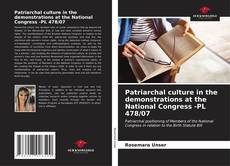 Portada del libro de Patriarchal culture in the demonstrations at the National Congress -PL 478/07