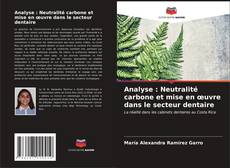 Buchcover von Analyse : Neutralité carbone et mise en œuvre dans le secteur dentaire