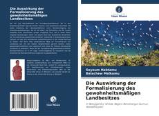 Capa do livro de Die Auswirkung der Formalisierung des gewohnheitsmäßigen Landbesitzes 