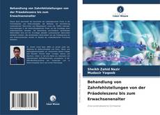 Portada del libro de Behandlung von Zahnfehlstellungen von der Präadoleszenz bis zum Erwachsenenalter