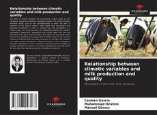 Capa do livro de Relationship between climatic variables and milk production and quality 