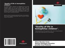 Portada del libro de "Quality of life in hemophiliac children".