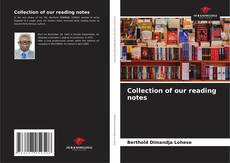 Copertina di Collection of our reading notes