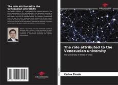 Portada del libro de The role attributed to the Venezuelan university