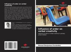 Bookcover of Influence of order on verbal creativity