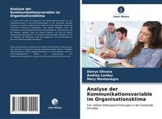 Buchcover von Analyse der Kommunikationsvariable im Organisationsklima