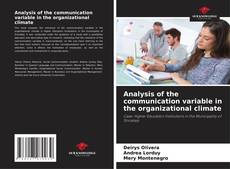 Buchcover von Analysis of the communication variable in the organizational climate